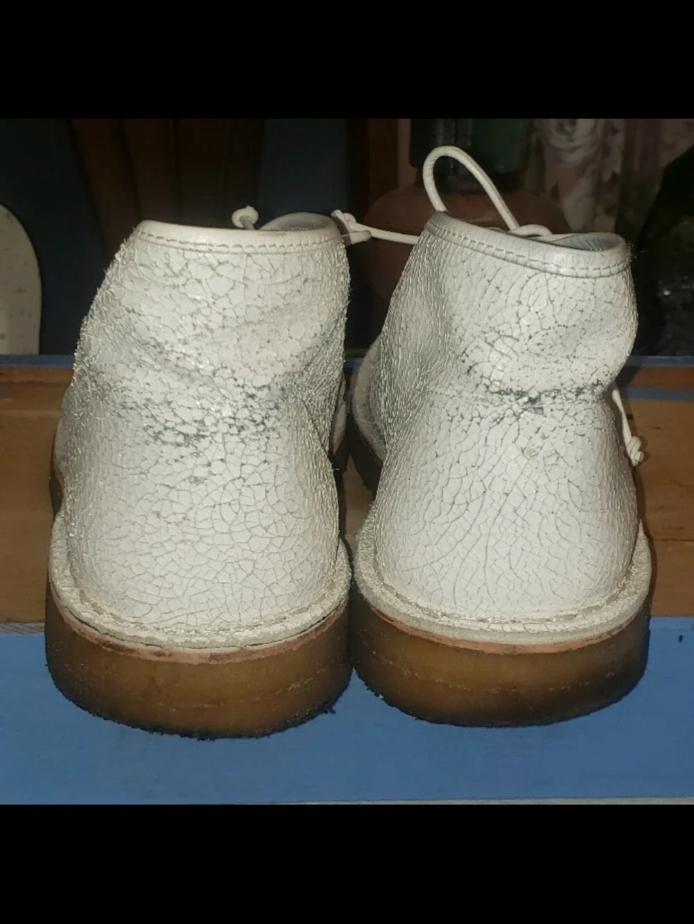 Tory Burch Bergen Cracked Leather Desert Ankle Boots Chukka Lace Shoes